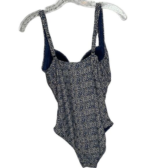 Bond-Eye Australia Nip Tuck Tummy Control Navy/Gold Bathing Suit. Size 12. - Picture 4 of 13